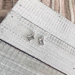 Shears & Blow Dryer Silver Dangling Earrings NWT